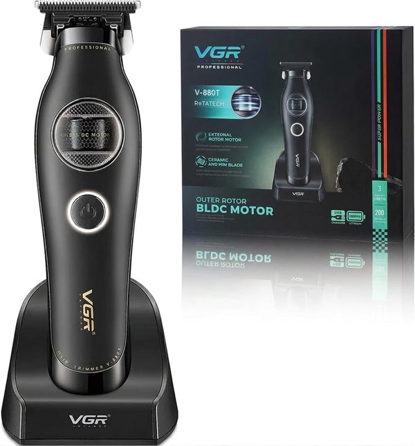 VGR V-880T Makinë e vogël profesionale me teh qeramik dhe MIM, motor BLDC 7200 RPM, bateri 2500 mAh dhe 200 minuta punë