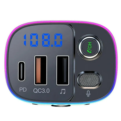 Transmetues FM Wireless T65 me Bluetooth – Adapter për Makinë