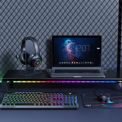 Onikuma TZ5006 – Seti 5 në 1 Gaming me Maus, Tastierë, Kufje, Mbajtëse Kufjesh dhe Mousepad RGB