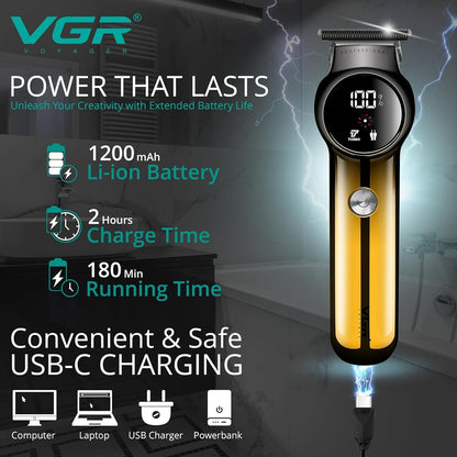 VGR V-989 Makinë e vogël me teh qeramike, ekran LED dhe 180 minuta punë
