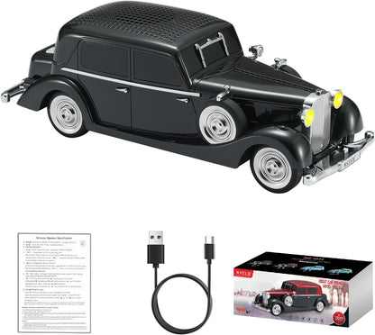 WSTER WS-1934 Altoparlant Bluetooth Portativ Retro Car, 10W, FM Radio, TWS, USB, TF Card, AUX dhe LED