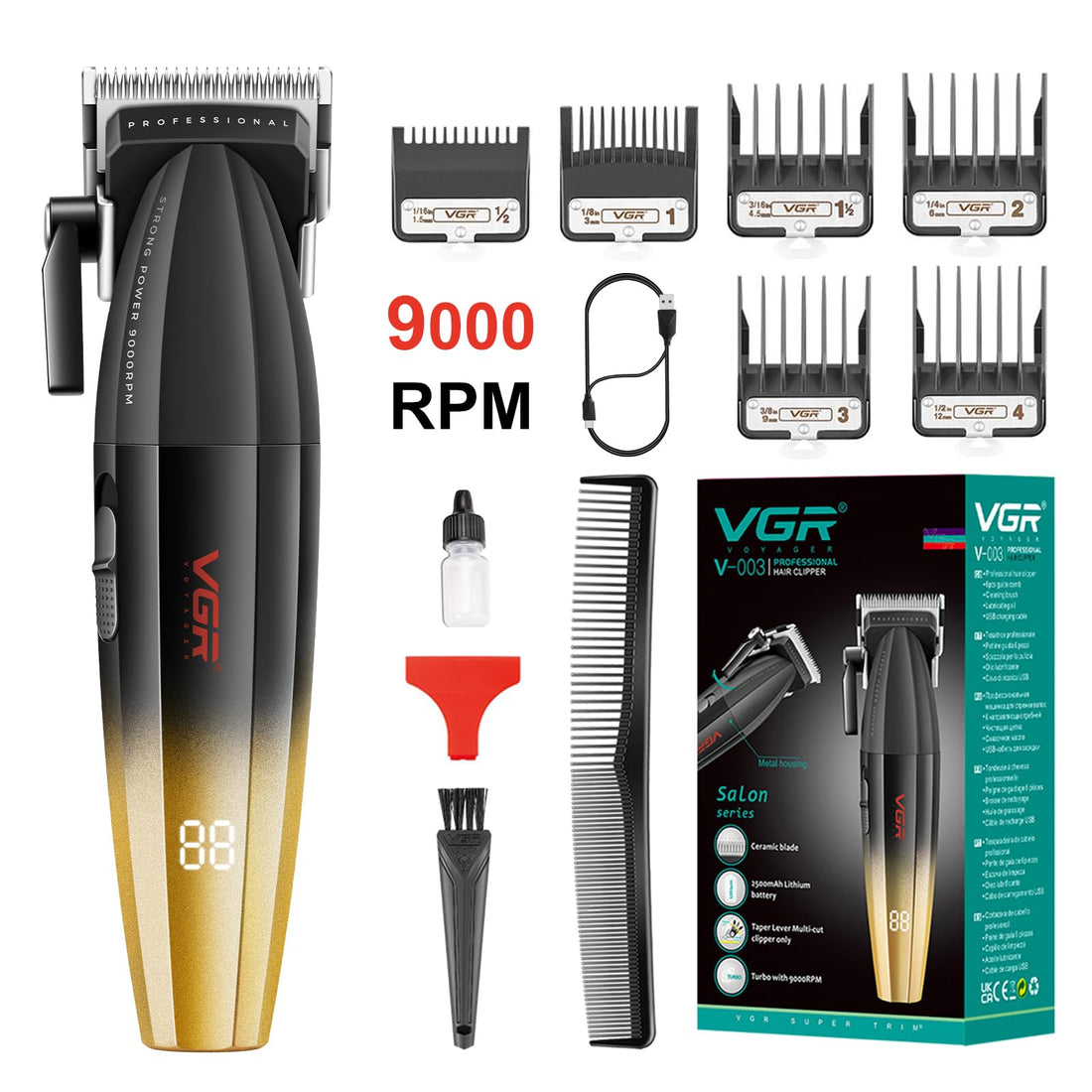 Makin profesionale 9000 RPM VGR V-003 – Makinë Qethjeje