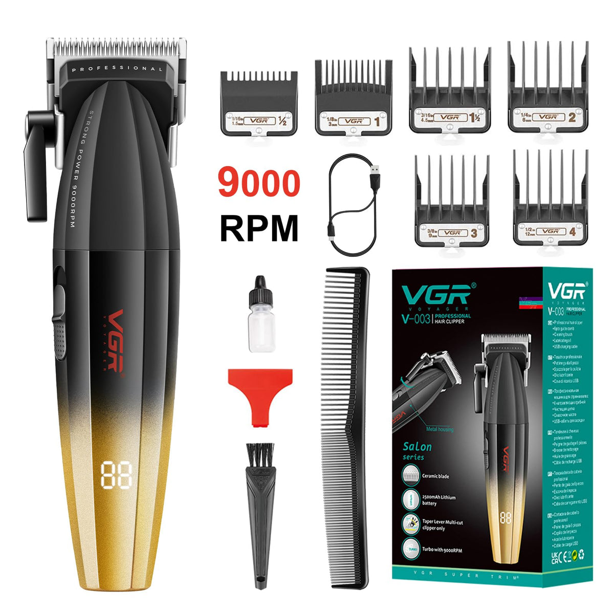 Makin profesionale 9000 RPM VGR V-003 – Makinë Qethjeje