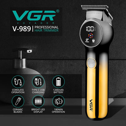 VGR V-989 Makinë e vogël me teh qeramike, ekran LED dhe 180 minuta punë