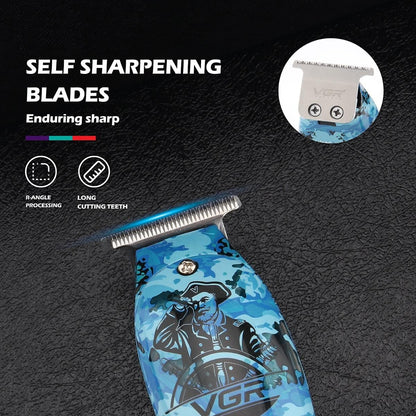 VGR V-923 Makinë e vogël (trimmer) për flokë dhe mjekër me bateri 1400 mAh, 150 minuta punë dhe teh inox