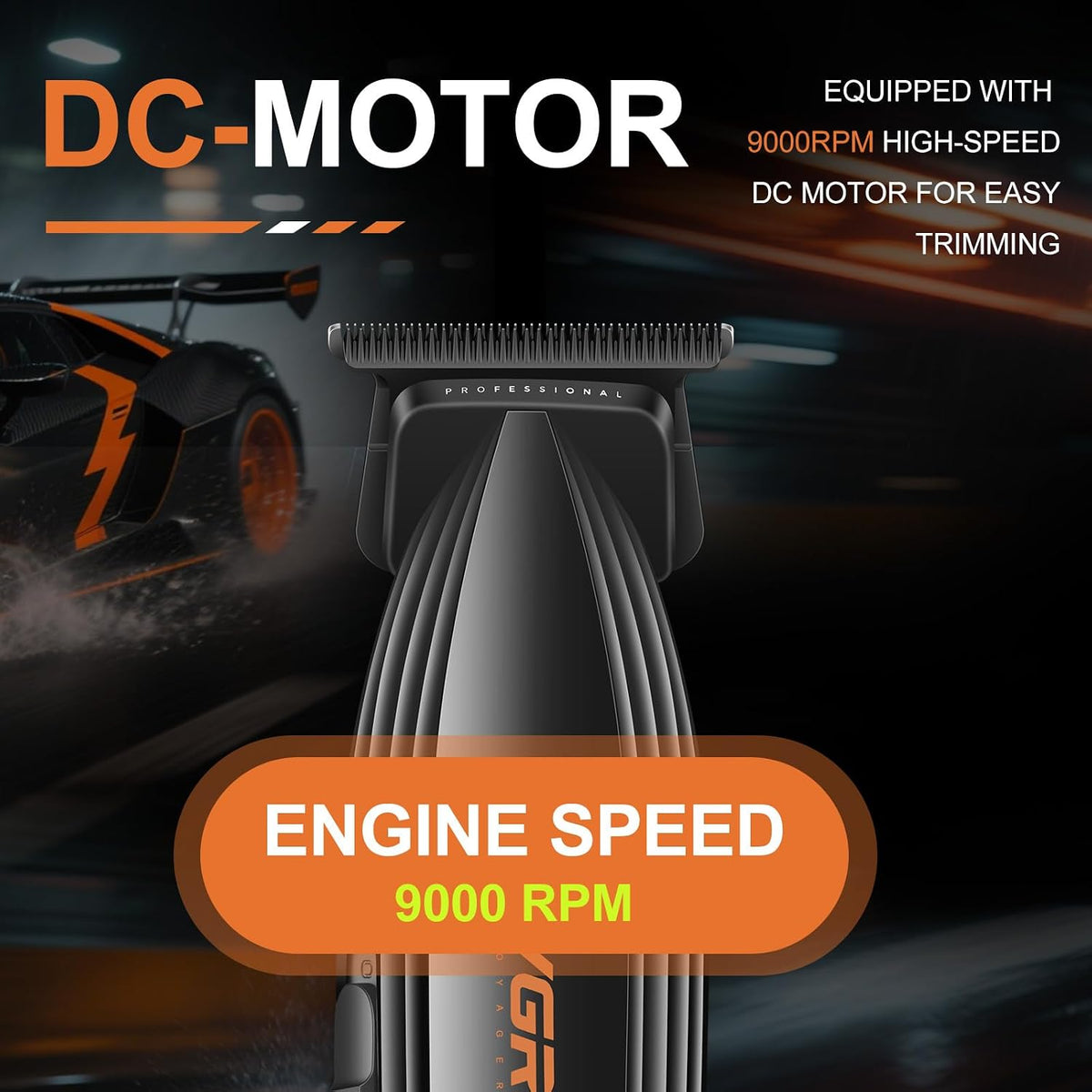 VGR V-889T Makinë e vogël profesionale me teh qeramik DLC, motor 9000 RPM, bateri 2000 mAh dhe 240 – Makinë Qethjeje, pamja 2