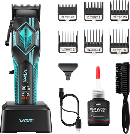 VGR V-119 Makinë e madhe profesionale me teh qeramik DLC, motor BLDC 8000 RPM, bateri 2500 mAh dhe 180 minuta punë
