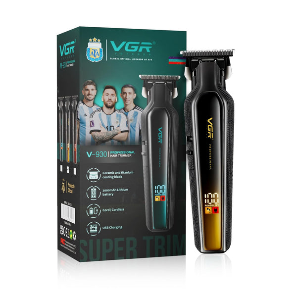 VGR V-930 Makinë e vogël profesionale me bateri 2000mAh, ekran LED dhe 4 krehër