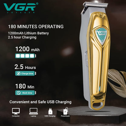 VGR V-085 Makinë e vogël profesionale me teh inox, motor 6500 RPM, bateri 1500 mAh dhe 300 minuta punë