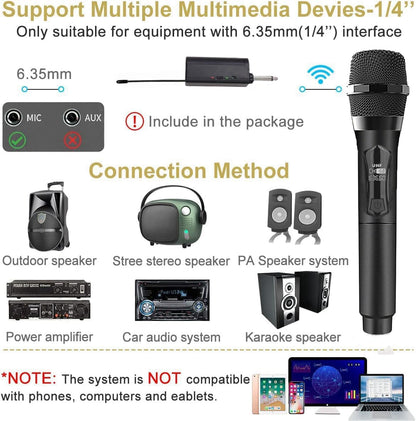 DM-108 Mikrofon Wireless Karaoke me Bluetooth, Efekte Zëri dhe Bateri të Integruar