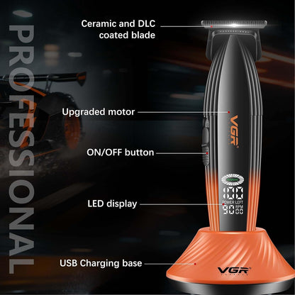 VGR V-889T Makinë e vogël profesionale me teh qeramik DLC, motor 9000 RPM, bateri 2000 mAh dhe 240 minuta punë