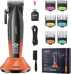 VGR V-889C Makinë e madhe profesionale me teh qeramik MIM, motor 9000 RPM, bateri 2500 mAh dhe 250 minuta punë