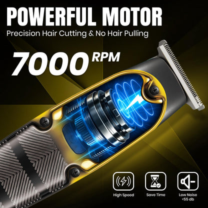 VGR V-981 Makinë e vogël profesionale me teh T inox, motor Turbo 7000 RPM, bateri 600 mAh dhe 150 minuta punë