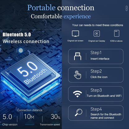 Wireless CarPlay Adapter 2-in-1 – Për të gjitha veturat që mbështesin CarPlay (Plug & Play)