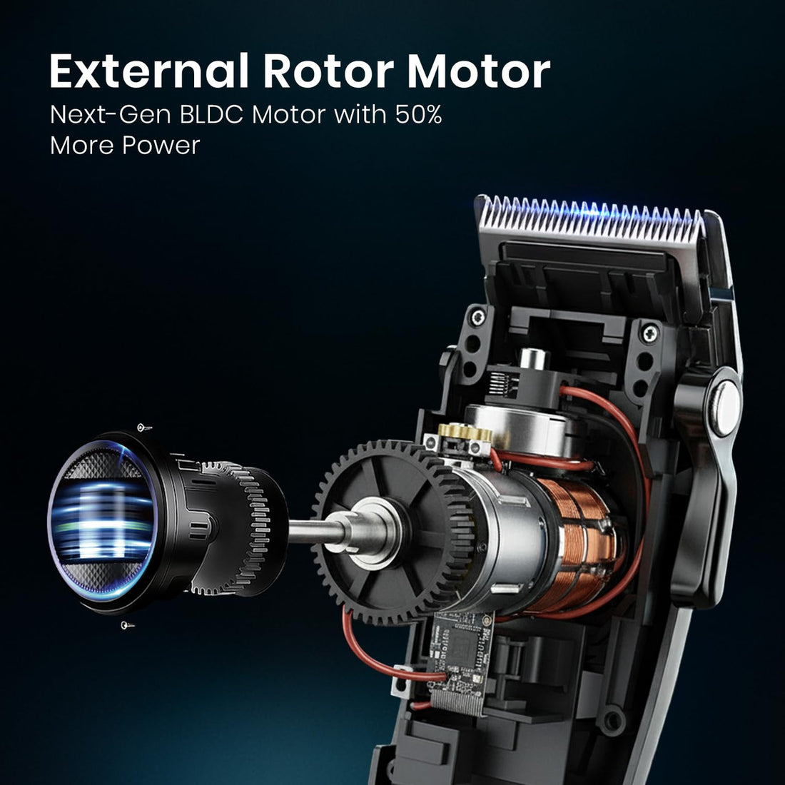 Vgr V-880C Makinë e madhe profesionale me teh qeramik Mim, motor Bldc 7200 RPM, bateri 2500 mAh – Makinë Qethjeje, pamja 6