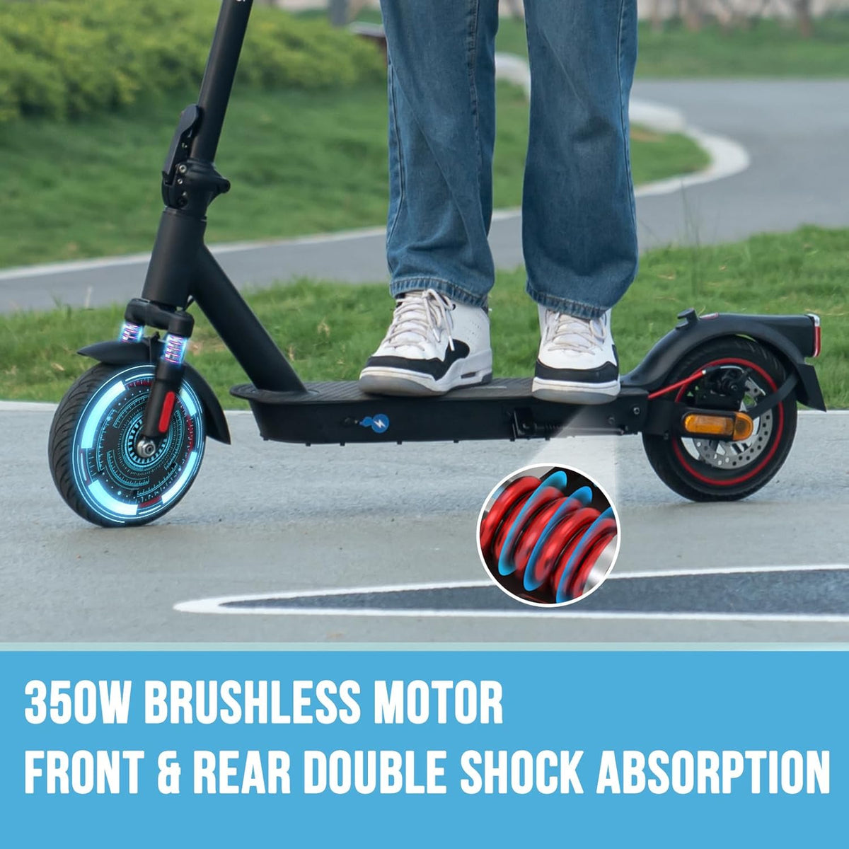 Skuter Elektrik për të Rritur, 350W Motor, 36V 7.8Ah Bateri, 8.5" Rrota Solide, App Control – Trotinet Elektrik, pamja 4