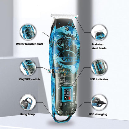 VGR V-923 Makinë e vogël (trimmer) për flokë dhe mjekër me bateri 1400 mAh, 150 minuta punë dhe teh inox