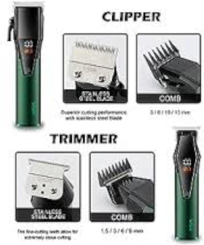 VGR V-677 Set me Makine të Madhe dhe të Vogël, LED, 240 Minuta dhe 8 Krehëra