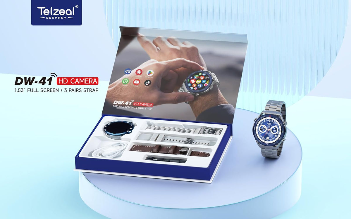 Telzeal Germany DW-41 Kamera HD – Orë e Mençur me Ekran 1.53 inç dhe SIM Slot, pamja 2