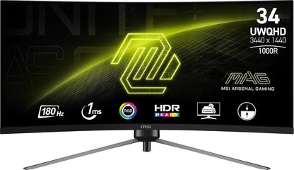 MSI MAG 345CQR 34" UWQHD 180Hz Curved Gaming Monitor