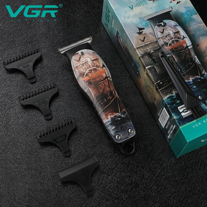 VGR V-953 Makinë e vogël (trimmer) me teh T prej çeliku inox, bateri 600 mAh dhe 120 minuta punë