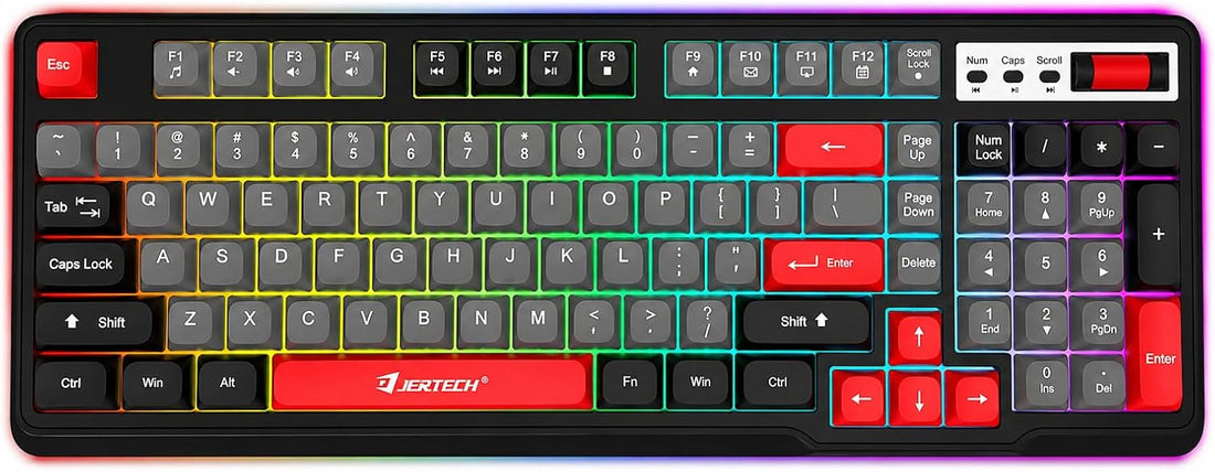 Jertech Phantom DK700 Tastierë Gaming me 98 Taste, Rainbow dhe USB Type-C