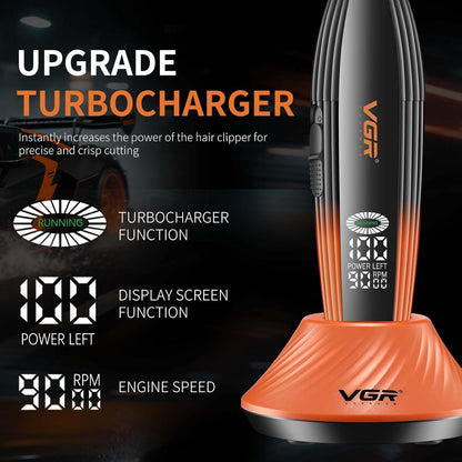 VGR V-889T Makinë e vogël profesionale me teh qeramik DLC, motor 9000 RPM, bateri 2000 mAh dhe 240 minuta punë