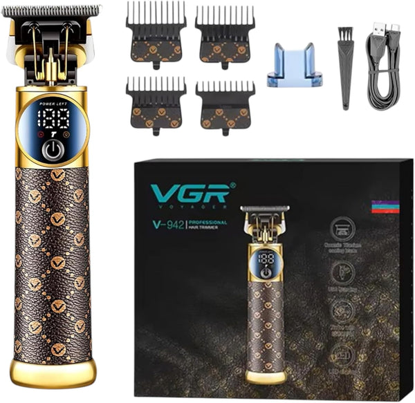 VGR V-942 Makinë e vogël (trimmer) për flokë dhe mjekër me tehe qeramike, bateri 2000 mAh dhe 240 minuta punë