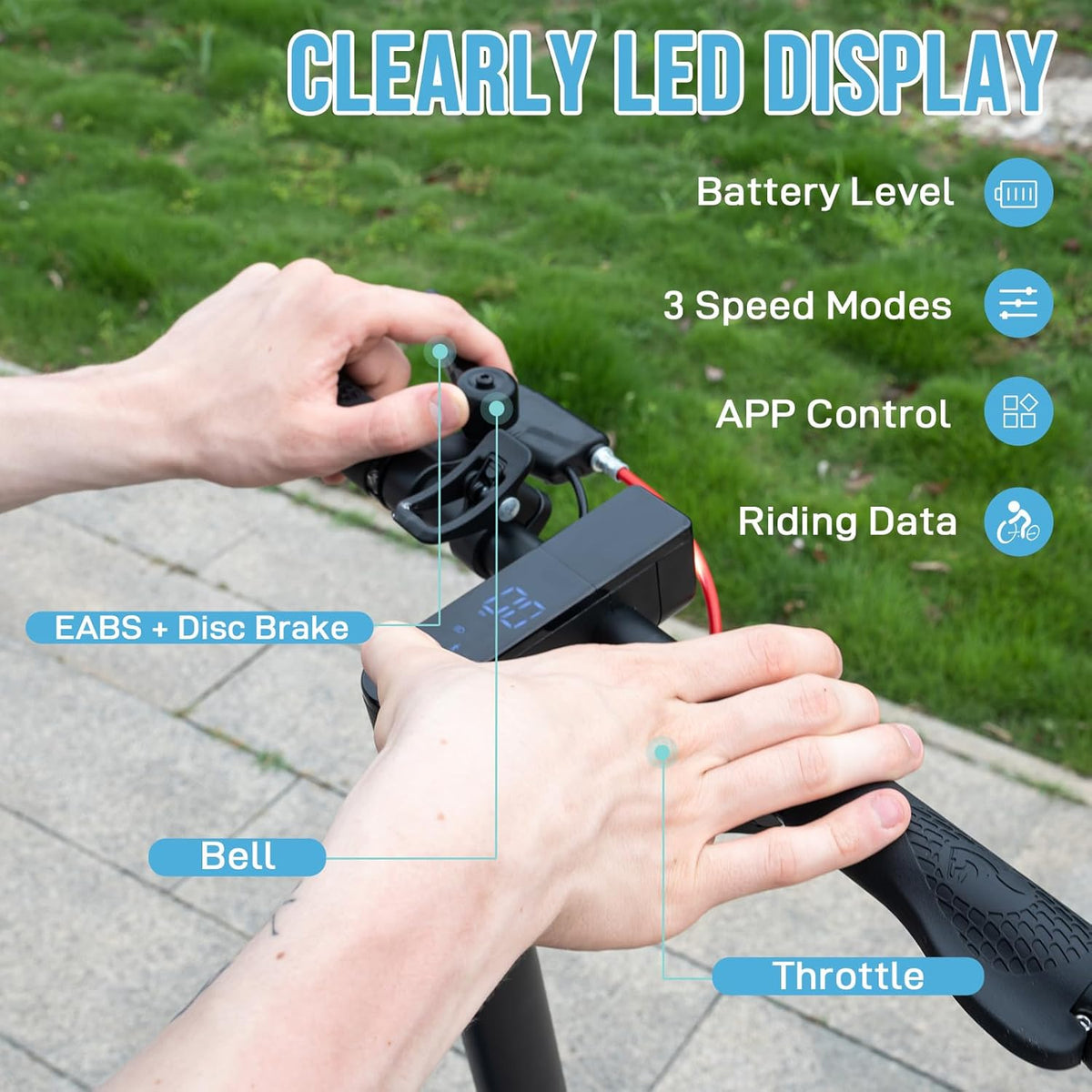 Skuter Elektrik për të Rritur, 350W Motor, 36V 7.8Ah Bateri, 8.5" Rrota Solide, App Control – Trotinet Elektrik, pamja 3