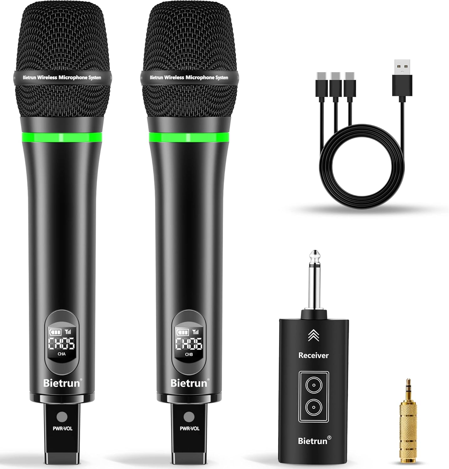 W200B Mikrofon Wireless Karaoke me Bluetooth, Bateri të Integruar dhe Efekte Zëri