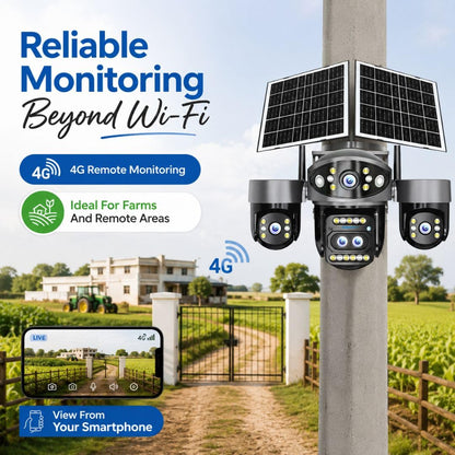Xuga Cybernautt X16B Kamerë Sigurie Solar 4G me 4 Lente, 16MP, Zoom 10X, PTZ 355°, Bateri 12000mAh, Night Vision dhe H.265+