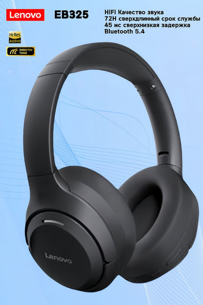 Lenovo EB325 Kufje Over-Ear Bluetooth 5.4 me Driver 40 mm, Bateri 500 mAh, deri në 45 Orë Punë dhe Mikrofon të Integruar