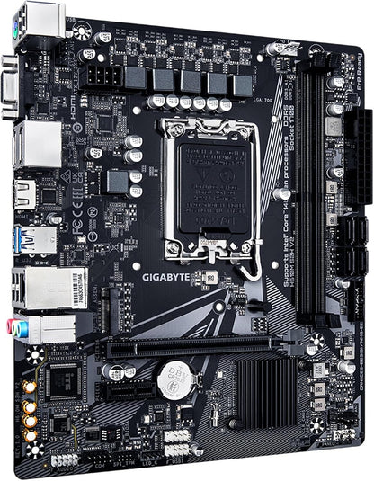 GIGABYTE H610M H V2 DDR5 Motherboard, LGA 1700, Micro-ATX, Intel Core 14/13/12 Gen
