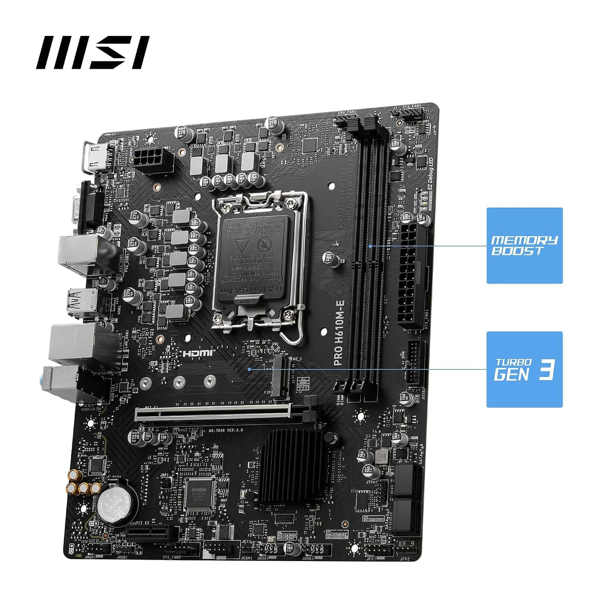 Msi MB PRO H610m-e Ddr4, Supp. IntelCore 14/13/12t – Komponentë PC, pamja 6