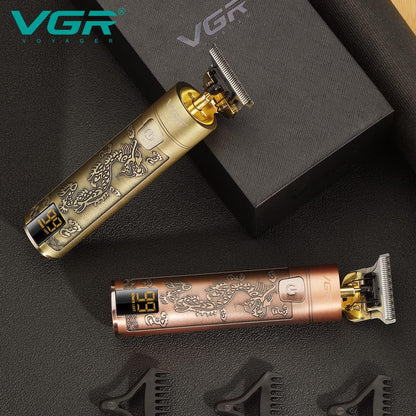 VGR V-076 Makinë e vogël për flokë dhe mjekër me teh T inox, bateri 800 mAh dhe 150 minuta punë