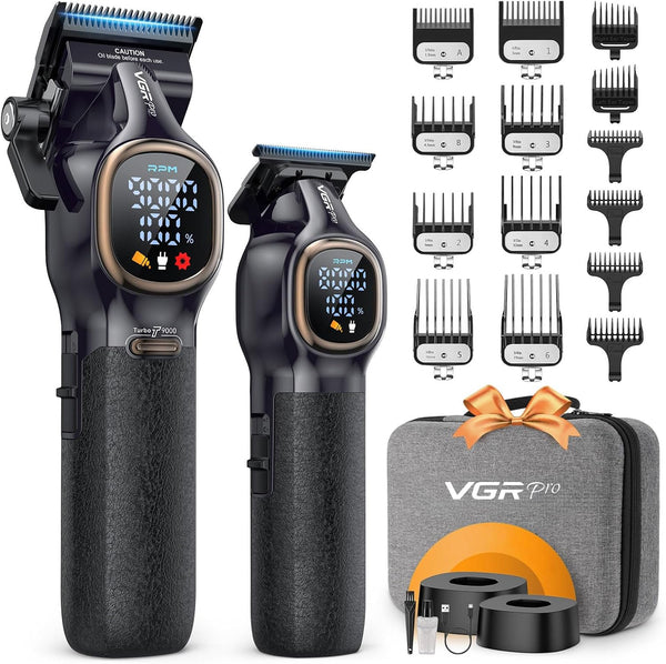 VGR V-886C Makinë e madhe profesionale me teh qeramik DLC, motor deri 9000 RPM, bateri 3200 mAh dhe 200 minuta punë