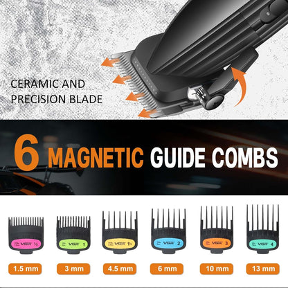 VGR V-889C Makinë e madhe profesionale me teh qeramik MIM, motor 9000 RPM, bateri 2500 mAh dhe 250 minuta punë