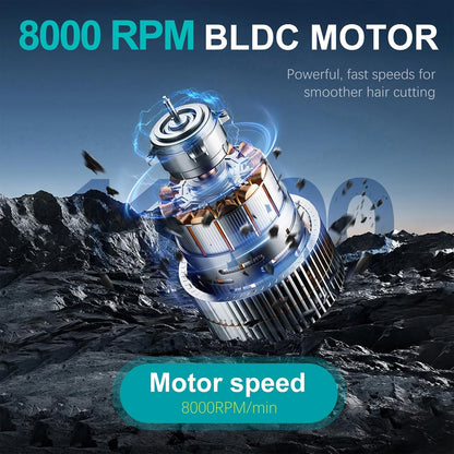 VGR V-119 Makinë e madhe profesionale me teh qeramik DLC, motor BLDC 8000 RPM, bateri 2500 mAh dhe 180 minuta punë