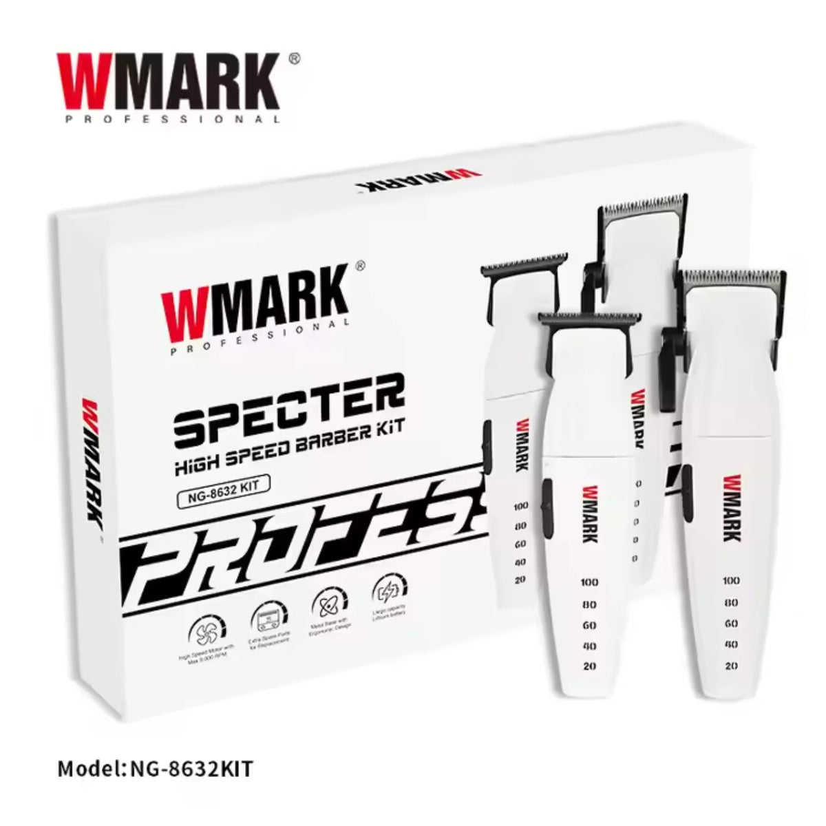Wmark Ng-8632kit (ng-2038w Kit & Ng-325w) Professional Set – Makinë Qethjeje, pamja 3