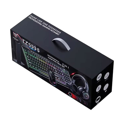 Onikuma TZ5006 – Seti 5 në 1 Gaming me Maus, Tastierë, Kufje, Mbajtëse Kufjesh dhe Mousepad RGB