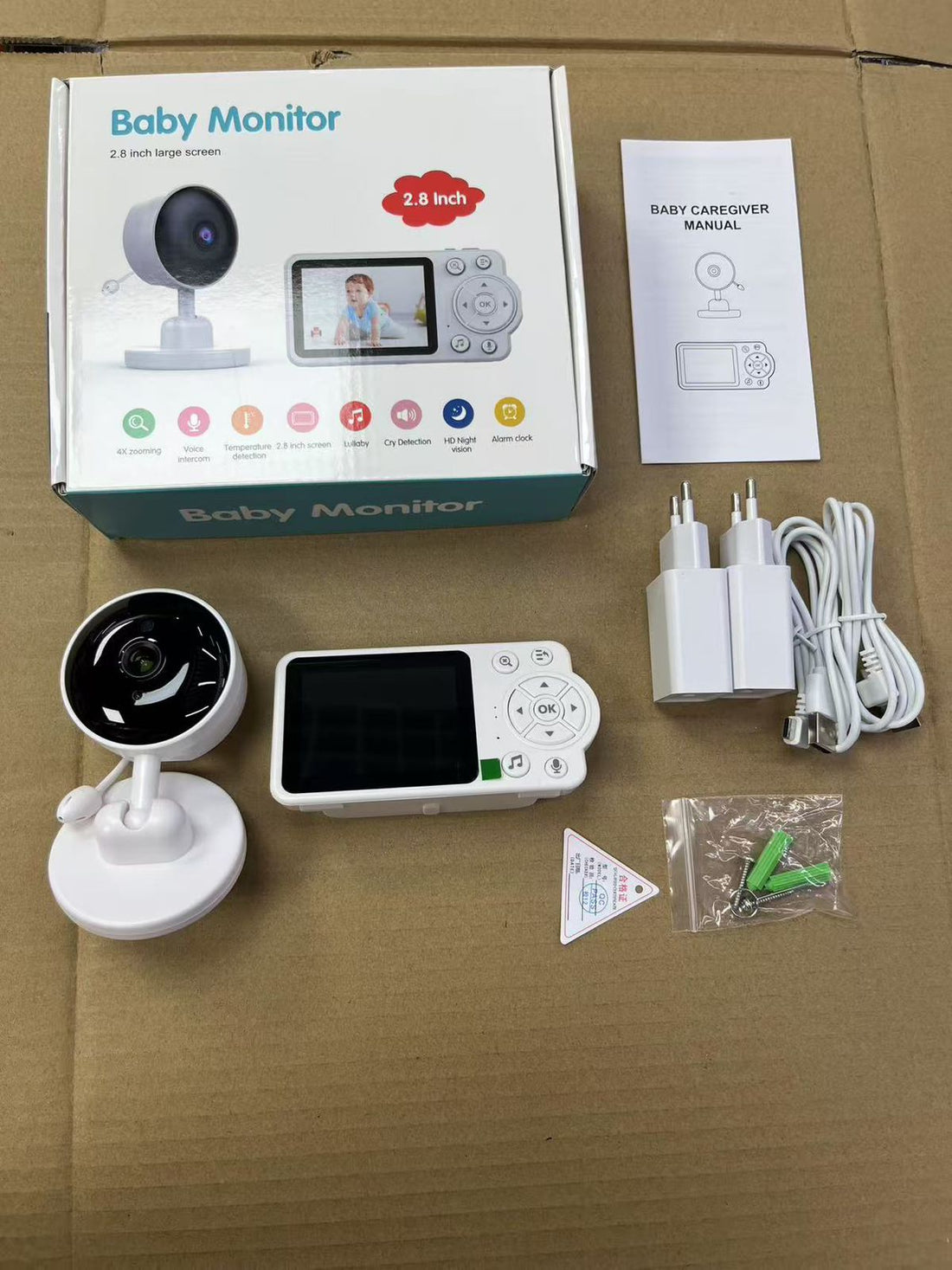 Monitor Foshnje Baby Monitor me Kamerë dhe Ekran 2.8 Inch, pamja 3