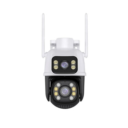 iCSee A28 Wireless WiFi Dual Lens Security Camera 6MP PTZ me Night Vision, Two-Way Audio dhe Auto Tracking
