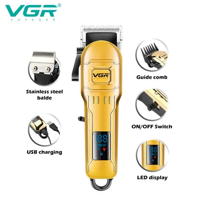 VGR V-268 Makine e madhe profesionale me ekran LCD, 200 minuta autonomi dhe 4 krehëra