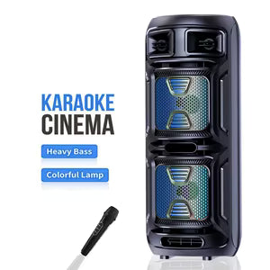 ABS-8208 Party Speaker 8”*2  I  2x20W me RGB dhe TWS