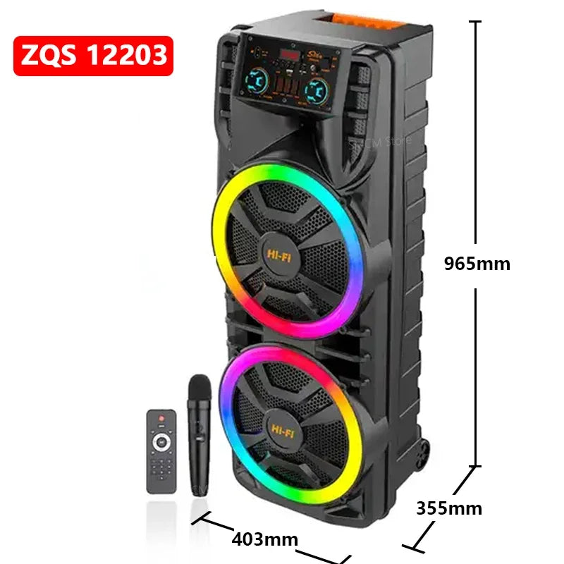 Altoparlant me mikrofon wireless zqs 12203 – Zmadhues Zëri Bluetooth