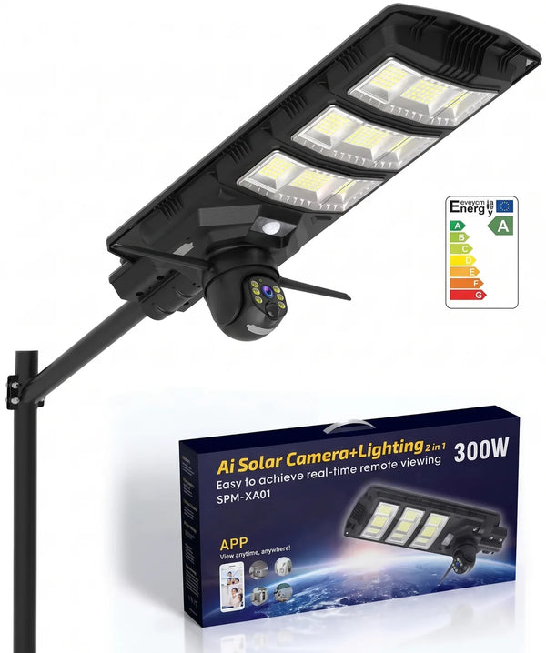 AHUJA INTERNATIONAL Solar CCTV 5MP Wi-Fi PTZ 360° me Panel Solar, Bateri 10000mAh, Night Vision, Human Detection dhe V380 Pro