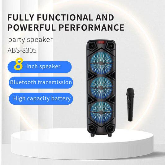 ABS8305 Zmadhues Zeri 60W me Mikrofon Wireless