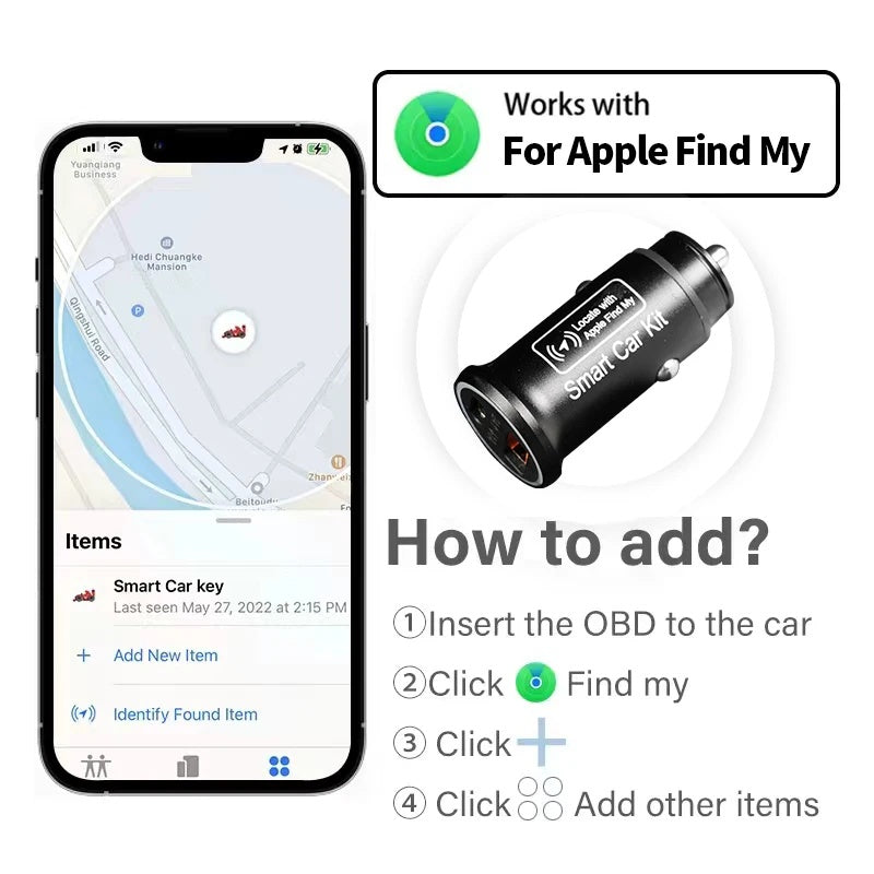 Mini Karikues Inteligjent për Veturë me Apple Find My, USB-C PD dhe USB-A, GPS të Integruar – Aksesor për Veturë, pamja 3