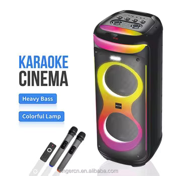Singer Electronics WGY-S101 Altoparlant Bluetooth Portativ Outdoor Karaoke, 10x2", me 2 Mikrofona Wireless