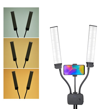 GIFTMAX HD-45X Flexible Double Arms LED Fill Light 45W Bi-Color Dimmable me Tripod për Photography, Makeup dhe YouTube Live